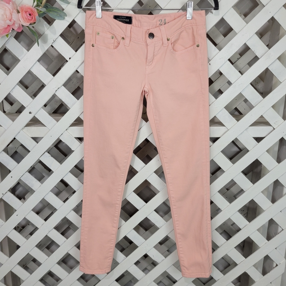 J. Crew Peach Toothpick Jeans Size 24